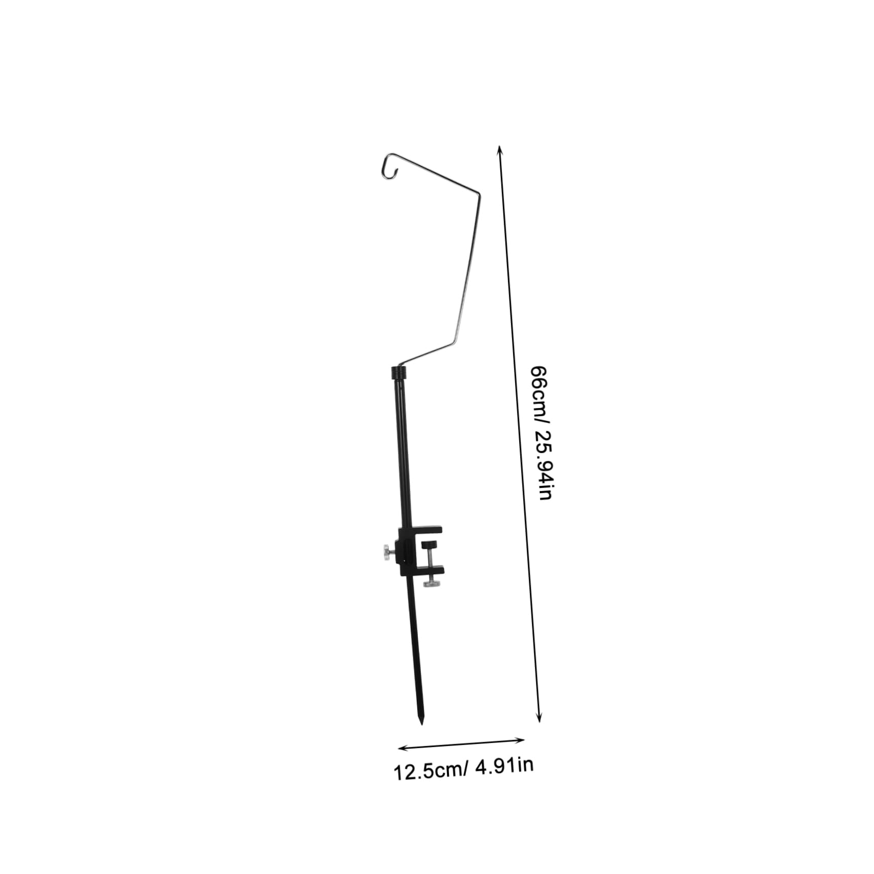 Abaodam 1 Set Outdoor Camping Lamp Stand with Dual Use for Ground and Table Lightweight Bracket with Hook for Easy Assembly and Storage