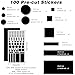 Elegaperma 8 Sheets LED Light Blocking Stickers,LED Dimming Stickers,Blackout Sticker for Electronics,Lights Blocking LEDs Covers,PET+Adhesive,Black & White