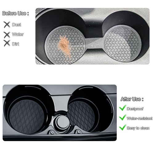 Portavasos para carro silicona negro 4 piezas miniatura 4