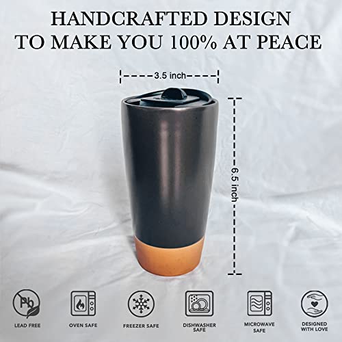Mora Double Wall Ceramic Travel Mug