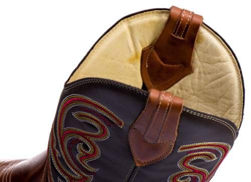 Bota Texana Masculina Cano Longo Bico Quadrado Tião Carreiro Marrom-Marrom, 40