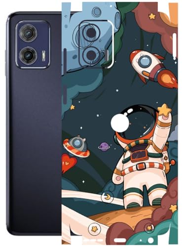 Image of AtOdds - Full Body Back Screen Guard Protector Film - Lamination Wrap Skin Sticker Compatible with Moto G73 (5G) | Scratchproof Matte Finish (Space)