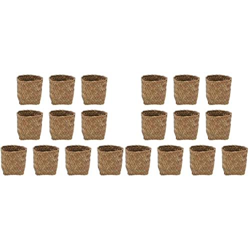 Cabilock 20 Piezas De Decoración De Chocolate Tejidas para Manualidades De Cumpleaños Cestas De Golosinas Contenedor De Joyería Dulce Macetas Pequeñas De Mimbre para Fiestas Suministros De