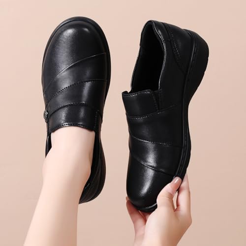 Image of QAE Loafers for Women Orthopedic Shoes Comfortable Slip-Ons Work Flats Womens Business Casual Dress Penny Loafers