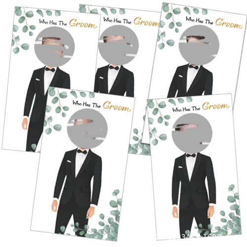 Juego de 48 tarjetas de juego para fiestas prematrimoniales, tarjetas de juego 'Who has the Groom', divertidas actividades de boda, boletos de premios , 9,9 x 5,9 cm, perfectas para fiestas de