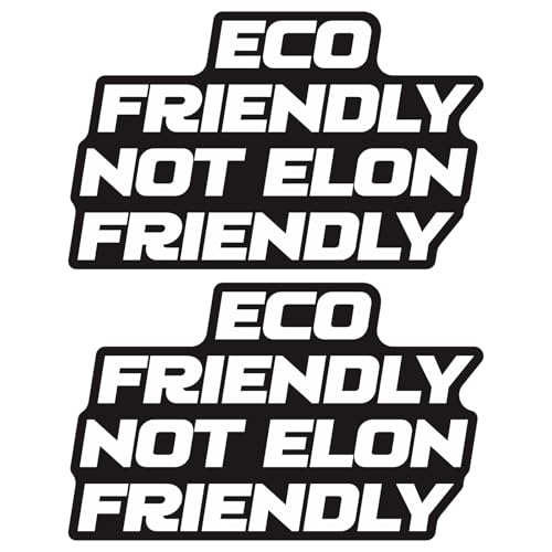 2Pack Anti E-lon Bumper Magnet for Car - ECO Friendly Not Elon Friendly - Waterproof Window Car Bumper Magnet, Perfect Funny Gift Accessory for Te-SLA Owners
