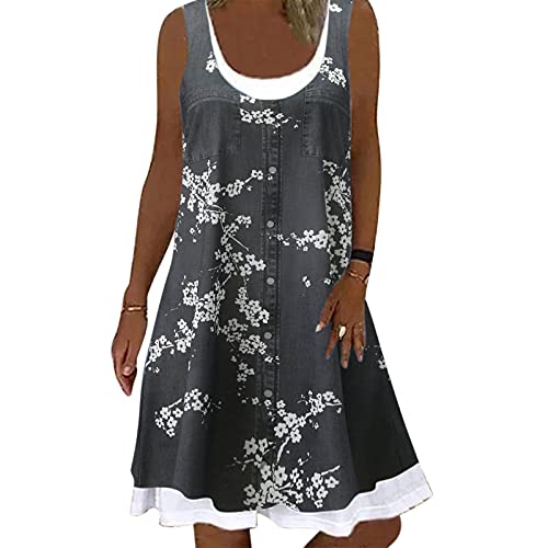 Robe imprimée fleurs avec option sans manches et manches courtes - 2