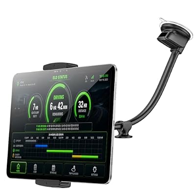 APPS2Car Tablet Holder for Car, iPad Mount for Truck Navigation & ELD, soporte para tableta para auto for Most 4.7"-13" iPad Samsung Galaxy Tab, Ideal for Pickup, Semi Trucks, Freightliner, RVs