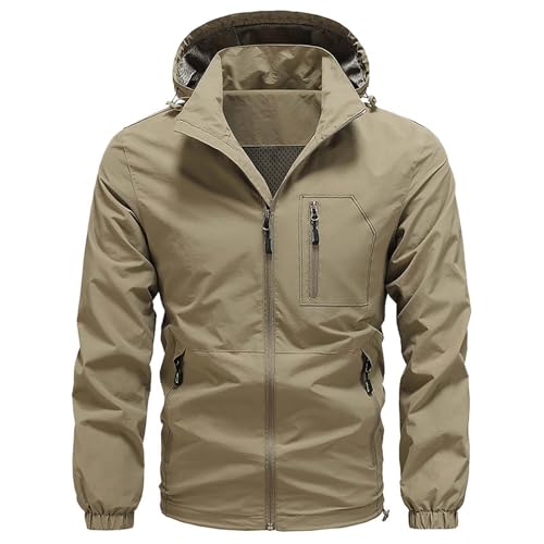 Chubasquero hombre impermeable y cortavientos de entretiempo plegable