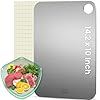 100 Pure Titanium Cutting Board Double Sided Steel Cutting Board Meat Chopping Board Metal Cutting Board for Kitchen Dishwasher Safe Kitchen Cutting Mat for Home Restaurant Outdoor Camping Meal Prep