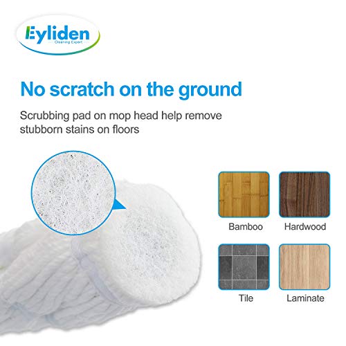 Eyliden Mop With 2 Reusable Heads, Easy Wringing Twist Mop, With 57.5 Inch Long Handle, Wet Mops For Floor Cleaning, Commercial Household Clean Hardwood, Vinyl, Tile, And More #TOP2