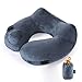 KSTORE Airbag Cuscino Viaggi Portatile Compatto Portatile Volo Testa E del Collo Cuscini, Piccola Figura di U Resto del Cuscino di Sonno per Poggiatesta,Grigio