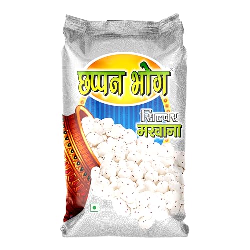 Chappan Bhog Regular Regular Lotus Seed Pop/Gorgon Nut Puffed Kernels (Phool Makhana) Lotus Seeds(Makkhana) Silver 250g (B0D9P1BK13) Amazon Price History, Amazon Price Tracker