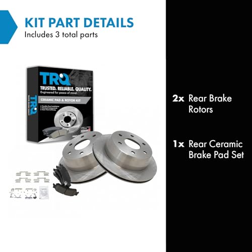 Image of TRQ Rear Ceramic Brake Pad & Rotor Kit