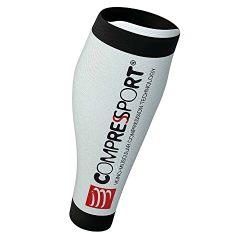 Compressport Calf R2 V2 Scaldamuscolo, Bianco, T3