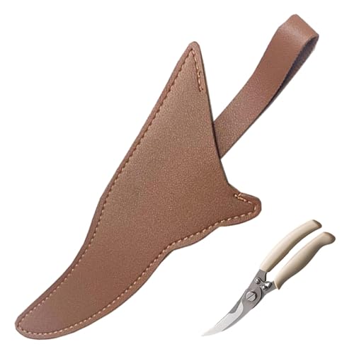 Fondine per utensili, coperture per forbici, maniche protettive,Borse per cesoie protettive impermeabili con custodia per clipper da giardinaggio - Fondina per fondina con custodia per forbici marrone