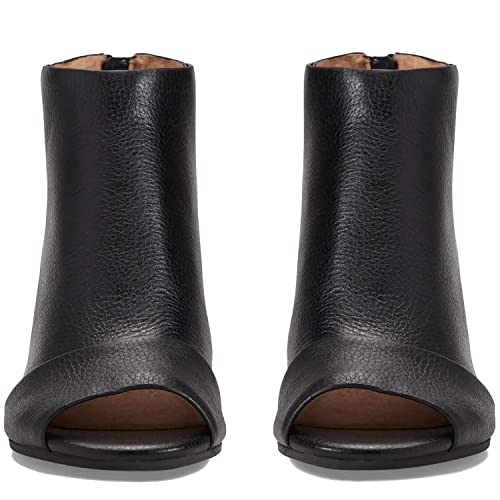 MOOMMO Women Open Toe Booties Sandals Heeled Cutout Peep Toe Summer Ankle Bootie Mid Chunky Block Heel Back Zipper Hollowed Dress Sandal Shoes 2.5" Heels Retro Elegant Office Party Classic 4-11 M US3