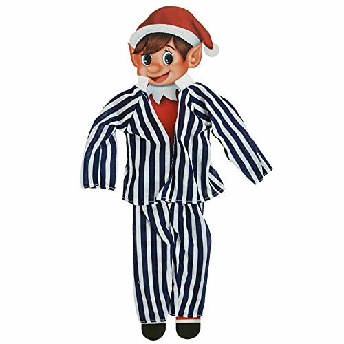 Elves Behavin Badly Elf Nightware Pyjama rayé Bleu Cover