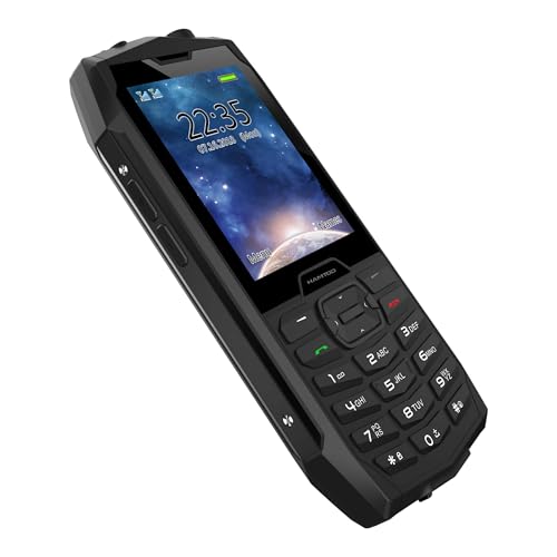 HAMTOD H3 IP68 telefono per anziani resistente, schermo 2,8,128MB ROM, doppia SIM, telefono economico 2G/3G/4G (nero)