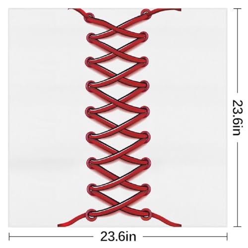 Square Head Scarf Red Baseball Laces Bandana Silk Feel Like Hair Wrap Shawl Lightweight Scarves Fashion Accessories for Women Girls3