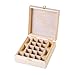 Wooden Essential Oil Box Organizer - Holds 17 5-15ml Essential Oil Bottles & 4 10ml Roller Bottles (21 Total Essential Oils) - Perfect for Travel & Presentations by Aroma Designs