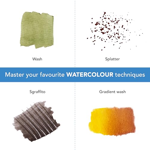 Castle Art Supplies 24 X 12ml Watercolour Paint Tube Set | New Improved Formula | Value for Adult Artists | Quality, Intense Colours | Just Squeeze the Tube, Mix with Water (New Improved Formula)