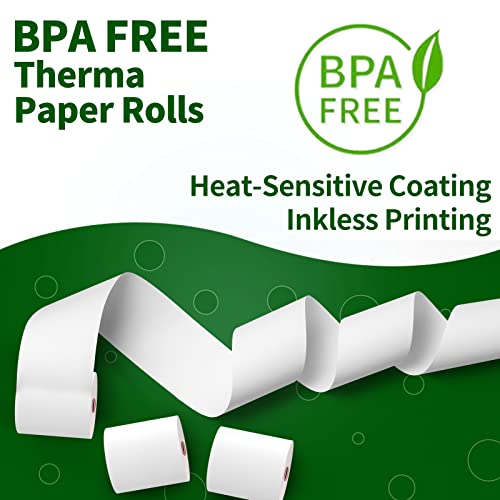 (10 Rolls) Neflaca Thermal Receipt Paper 3 1/8 X 230, 10 Rolls Receipt Paper For Epson Receipt Printer Pos Register, Bpa Free #TOP3