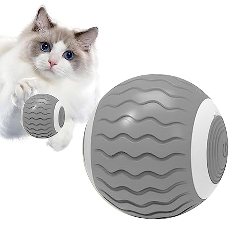 gato inteligente,Brinquedos Interativos para Gatos Bola Rolante - Recarregável 360° co rotação autom