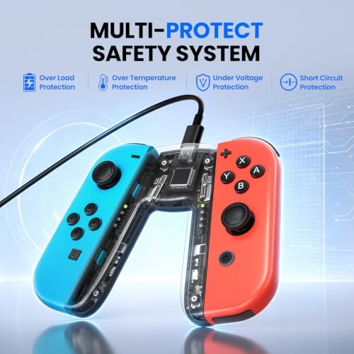 NEWDERY LIFE Charging Grip for Switch Controllers, Compatible with Joy Con — view 6