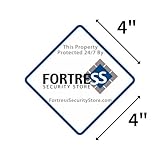 Fortress Window Sticker Pack of 4 Weather Resistant Vinyl with Adhesive Backing 4 by 4 inches