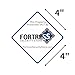 Fortress Window Sticker Pack of 4 Weather Resistant Vinyl with Adhesive Backing 4 by 4 inches