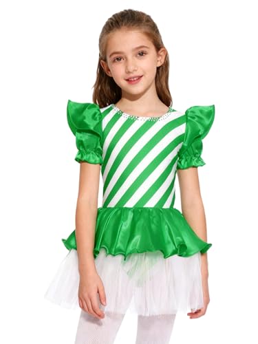 Robe Tutu Canne à Sucre pour Fille | Costume de Noël 3-16 Ans