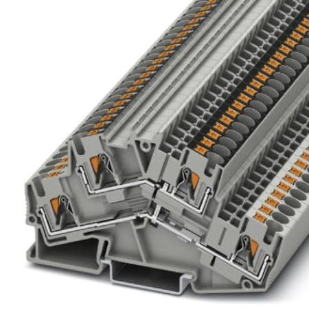 Phoenix Contact PTTBS 4-PV Doppelstock Reihenklemmen Grau, 0.2 ? 6mm², 800 V / 28A, Einstecken, Packung a 50 Stück