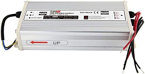 Switch Mode Power Supply 400W 24V 16A Constant Voltage LED Driver 24VDC Rainproof Outdoor 110V AC to DC 24 Volt Transformer Converter (FX400-H1V24)