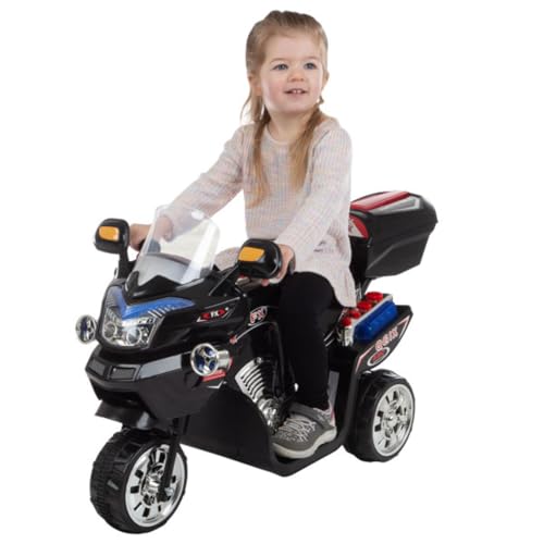 Ride on Toy, 3 Wheel Motorcycle Trike for Kids by Rockin' Rollers – Battery Powered Ride on Toys for Boys and Girls, 2 - 5 Year Old - Black FX