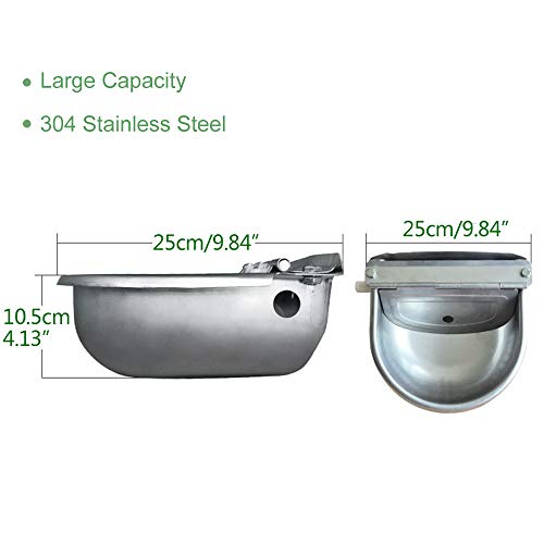 CPROSP Automatic Cow Drinking Water Bowl with GHT 3/4'' Adapter, with Pipe Hose Stainless Steel Pet Supplies G1/2" M20/20mm Thread - Image 3