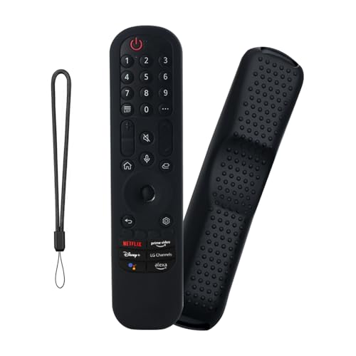Image of TECHONTO Silicone LG Remote Control Cover- Protective Case with Non-Slip Grip, Shockproof & Dustproof Sleeve- Compatible with MR21GA(2021), MR22GA(2022), MR23GA(2023) [Remote NOT Included]- Black
