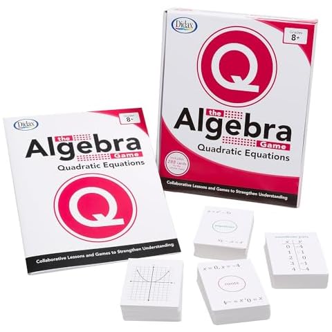 Didax Educational Resources The Algebra Game: Quadratic Equations Basic Educational Game Cover