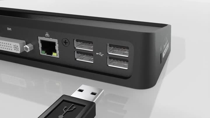 Kensington SD3600 Universal Dock And Mount - Docking Station - USB - DVI, HDMI - GigE - With Kensington Docking Station VESA-Compatible Mounting Plate