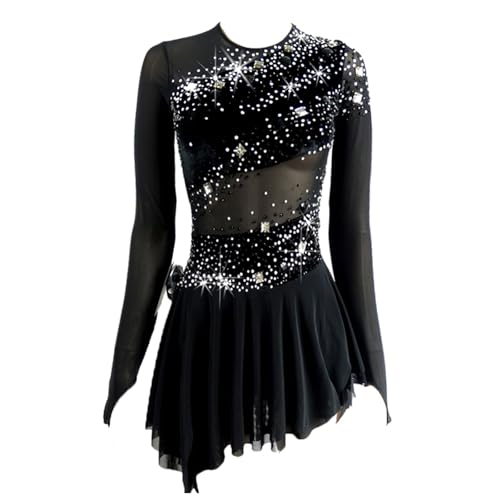 skating dress black Black Velvet Figure Skating Dress main image 0