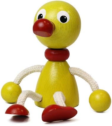 Amazon チェコの木製おすわり人形 アヒル 民芸品 おもちゃ