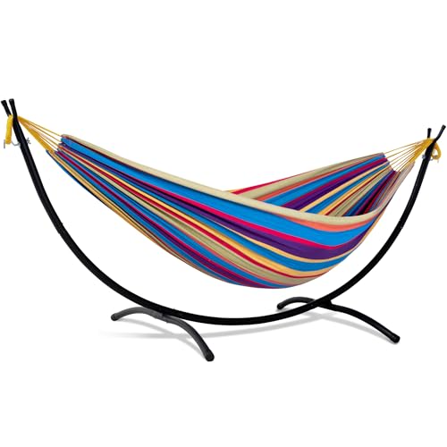 SUNCREAT Portable Large Hammock with Stand, Two Person...