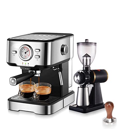 ZuoHongLing Coffee Machines Coffee Machine Cafetera Semi Automatic Expresso Cappuccino Hot Water Steam Temperature Display (H5 G1tamper Mat UK)