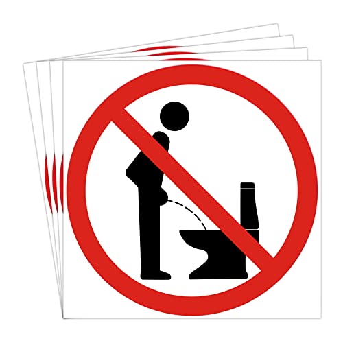 Autocollant do not pee in the toilet vinyle imperméable adhésif signalisation wc