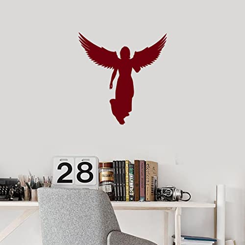 Image of Angel With Wings (Burgundy) (Set Of 2) Premium Waterproof Vinyl Decal Stickers For Laptop Phone Accessory Helmet Car Window Bumper Mug Tuber Cup Door Wall Decoration