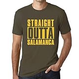 Camiseta Estampada para Hombre Directamente De Salamanca – Straight Outta Salamanca – T-Shirt Vintage Manga Corta Regalo Original Cumpleaños Diseño Gráfico Moda Army L