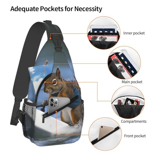 Bolso tipo bandolera cruzado negro para adultos miniatura 4