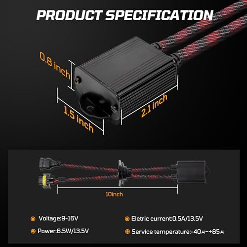 9005/9006/9012/H10/H12 Canbus Decoder LED Anti Flickering miniatura 6