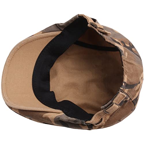 N465 New Men's Military Newsboy Ivy Cap Camo Army Pattern Hunting Hat (Brown) #TOP2
