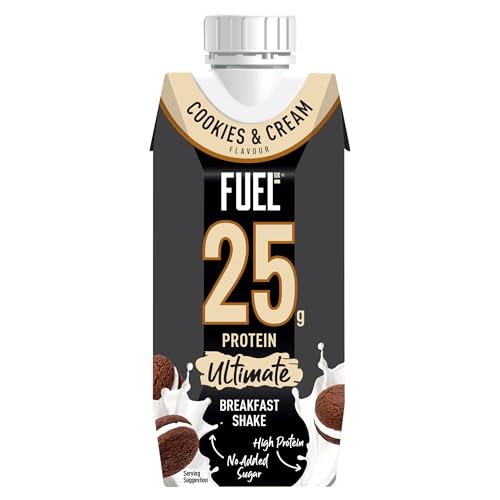 FUEL10K Cookies & Cream 25g High Protein Breakfast Shake Drink, 330 ml (Pack of 8) - Image 5